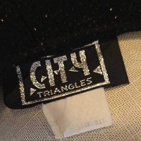 City Triangles Vintage Black Sparkle Spaghetti Strap Formal Evening Gown Dress L - Picture 3 of 6